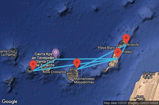 Маршрут на круиз Canary Islands, Spain - TCI07A1S