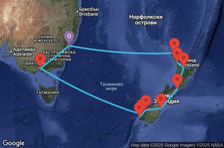Маршрут на круиз 14 дни Австралия - SPSY14CNNSYDSYD