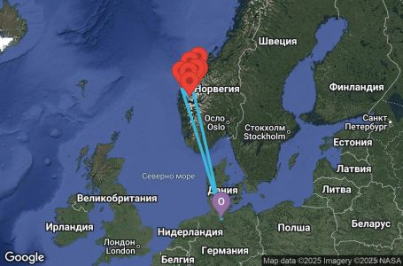 Маршрут на круиз 9 дни Германия, Норвегия - HAM09A0E