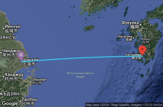 Маршрут на круиз 4 дни Китай, Япония - UX50