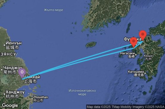 Маршрут на круиз 5 дни Китай, Япония - UX4Y