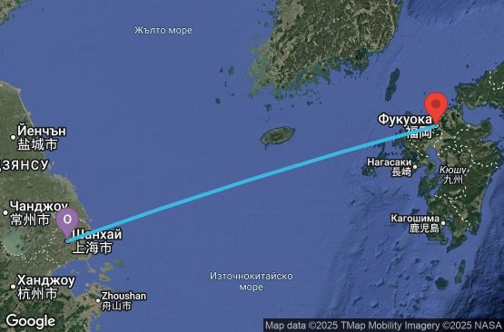 Маршрут на круиз 4 дни Китай, Япония - UX4B