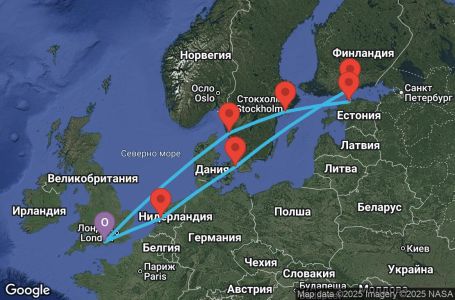 Маршрут на круиз 12 дни Балтийски държави - STNC12CNNSOUSOU