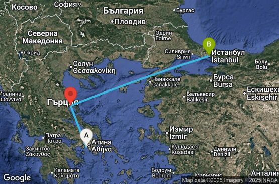 Маршрут на круиз 3 дни Гърция, Турция - ATH03A0G