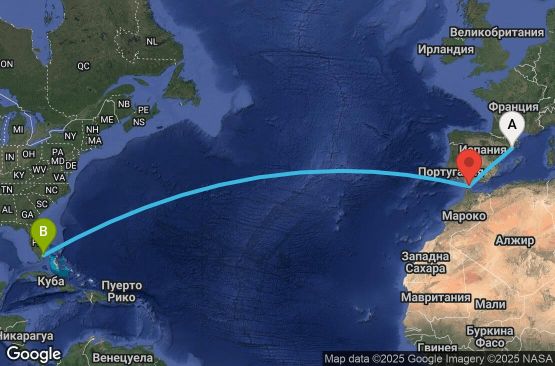 Маршрут на круиз 11 дни Преход между два континента - LUNA11CNNBCNMIA