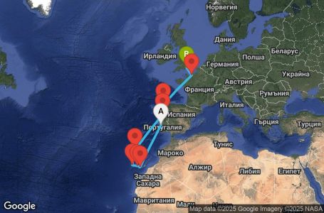 Маршрут на круиз 11 дни Канарски острови и Мароко - STRE11CNNLISSOU