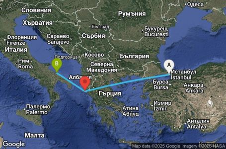 Маршрут на круиз 3 дни Турция, Гърция, Италия - UYLZ