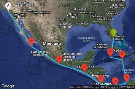 Маршрут на круиз 17 дни От Източното до Западното крайбрежие през Панамския канал - JOYL17CNNLAXMIA