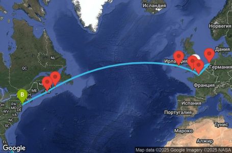 Маршрут на круиз 14 дни Преход между два континента - PRTR14CNNSOUNYC
