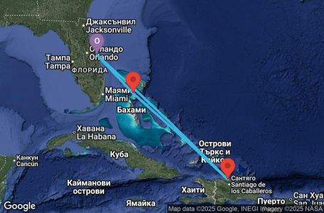 Маршрут на круиз 5 дни Източни Кариби от Порт Канаверъл - BWYC05CNNPCVPCV