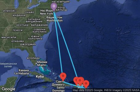 Маршрут на круиз 11 дни Източни Кариби от Ню Йорк - BLIS11CNNNYCNYC