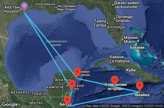 Маршрут на круиз 9 дни Кариби - ESPE09CNNGALGAL