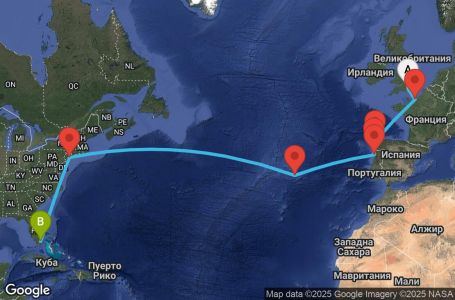 Маршрут на круиз 17 дни Преход между два континента - JEMI17CNNSOUMIA