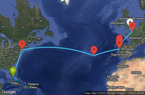 Маршрут на круиз 17 дни Преход между два континента - JEMI17CNNSOUMIA