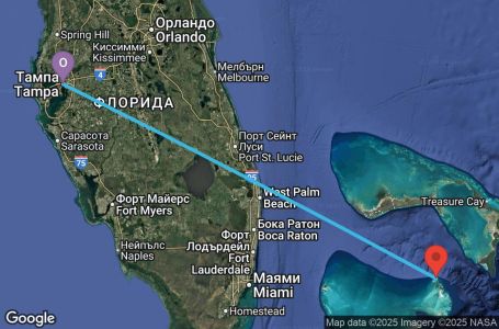 Маршрут на круиз 4 дни Кратък бахамски круиз - STCR04CNNTPATPA