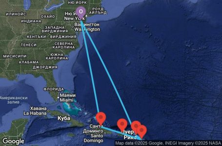 Маршрут на круиз Caribbean-Philadelphia (PHL/PHL) - PRCP11CNNPHLPHL
