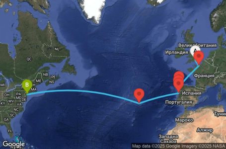 Маршрут на круиз 14 дни Преход между два континента - JEWL14CNNSOUNYC