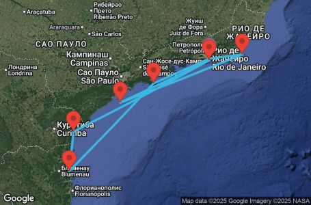 Маршрут на круиз 7 дни Бразилия - UYYT