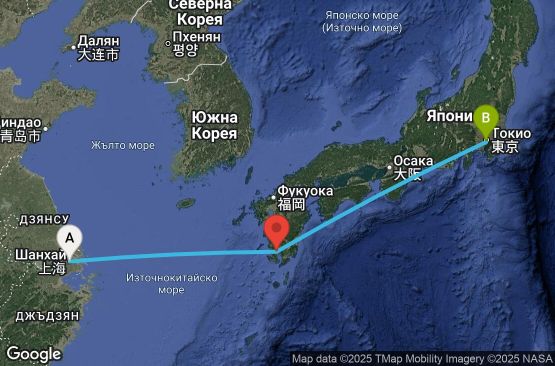 Маршрут на круиз 4 дни Китай, Япония - UYYM