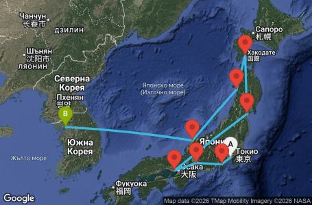 Маршрут на круиз 11 дни Япония - JDTO11CNNYOKINC