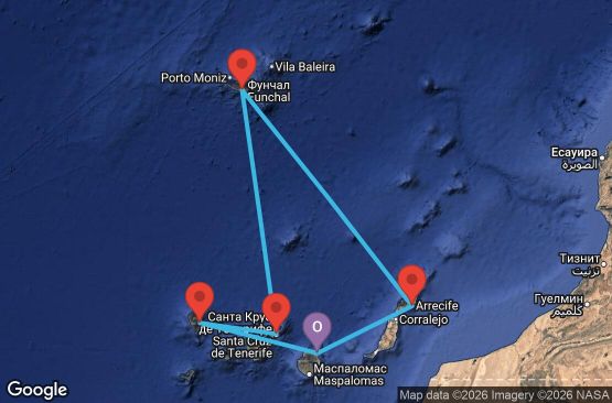 Маршрут на круиз 7 дни Испания, Португалия - UYZI