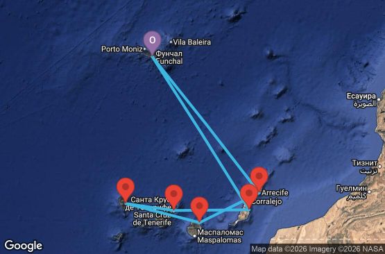Маршрут на круиз 7 дни Португалия, Испания - UYZQ