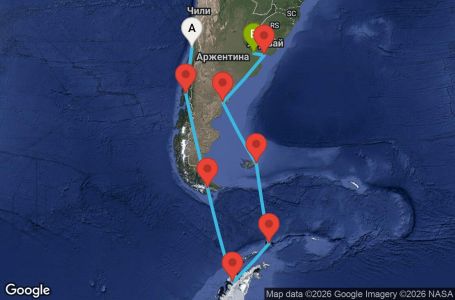 Маршрут на круиз South America Product (SAI/BUE) - STRR15CNNSAIBUE