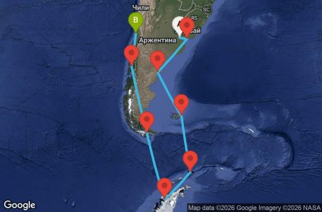 Маршрут на круиз South America Product (BUE/SAI) - STSA15CNNBUESAI