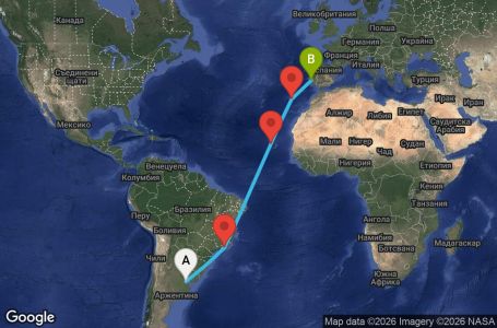 Маршрут на круиз 15 дни Преход между два континента - STAR15CNNBUELIS