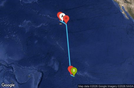 Маршрут на круиз 12 дни Круиз из Южния Пасифик - SPRM12CNNHNLPPT