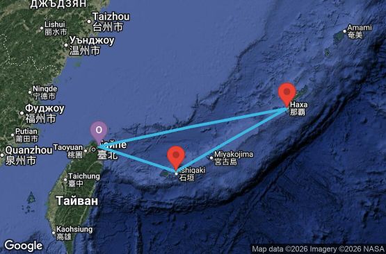 Маршрут на круиз Taiwan, Japan - KEE03A0P