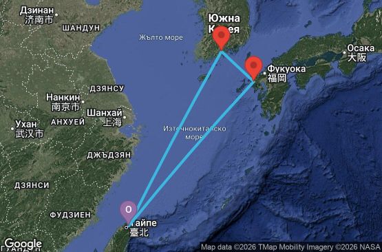 Маршрут на круиз Taiwan - KEE05A0X