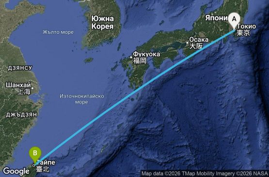 Маршрут на круиз 3 дни Япония, Тайван - UY0Z