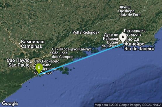 Маршрут на круиз 1 ден Бразилия - UY7E
