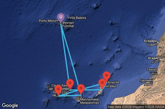 Маршрут на круиз 7 дни Португалия, Испания - FNC07A1C