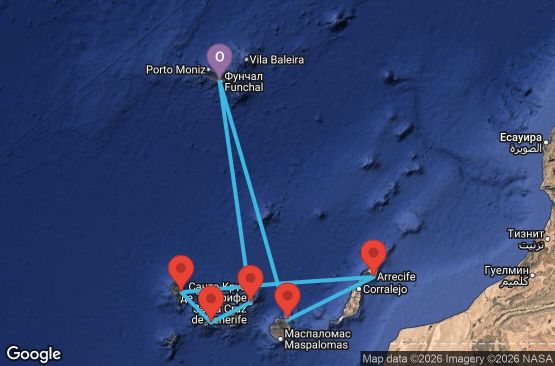 Маршрут на круиз 7 дни Португалия, Испания - FNC07A1B