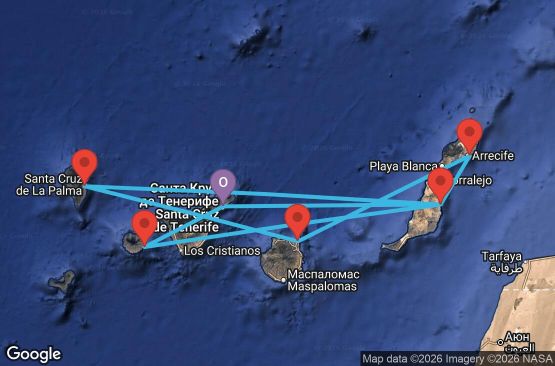 Маршрут на круиз 7 дни Испания - TCI07A2F