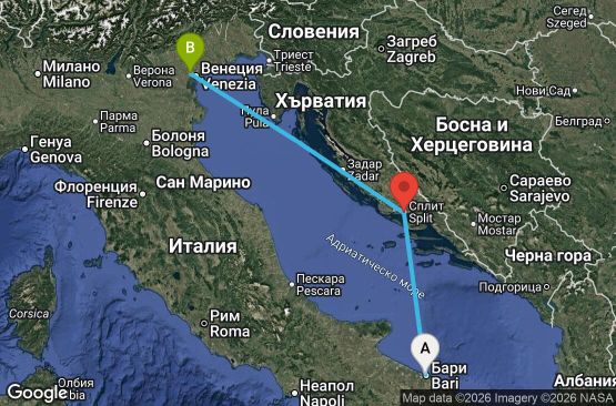 Маршрут на круиз 2 дни Италия, Хърватия - UZ9P