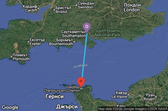 Маршрут на круиз 2 дни Великобритания, Франция - UV27
