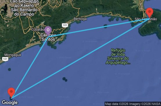Маршрут на круиз 4 дни Бразилия - UYEG