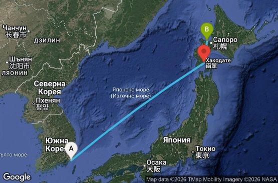 Маршрут на круиз South Korea, Japan - PUS03A15