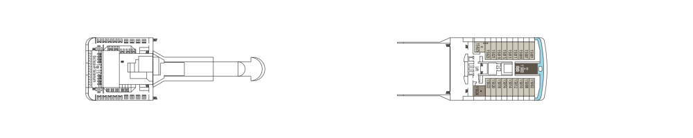 Палуба 15 Cantata на круизен кораб MSC Musica - разположение на каюти, ресторанти, места за забавления и спорт