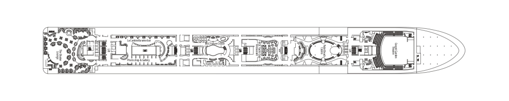 Палуба 7 - Saxofono на круизен кораб MSC Orchestra - разположение на каюти, ресторанти, места за забавления и спорт