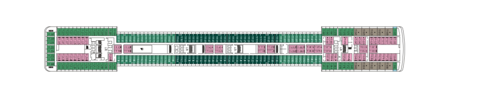 Палуба 11 - Flauto на круизен кораб MSC Orchestra - разположение на каюти, ресторанти, места за забавления и спорт