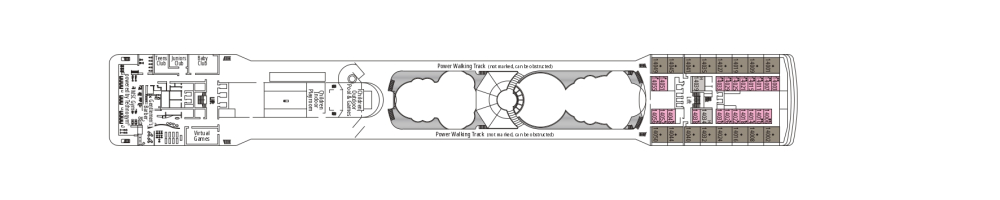 Палуба 14 - Chittara  на круизен кораб MSC Orchestra - разположение на каюти, ресторанти, места за забавления и спорт