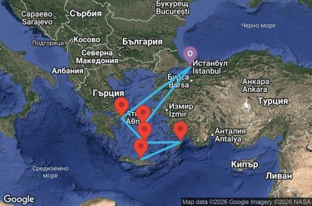 Маршрут на круиз Turkey, Greece - IST07A1Z
