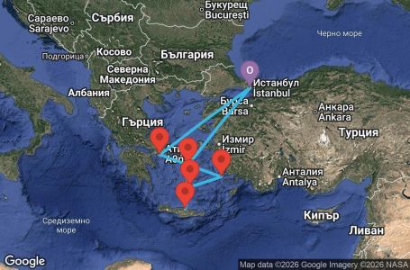 Маршрут на круиз Turkey, Greece - IST07A20