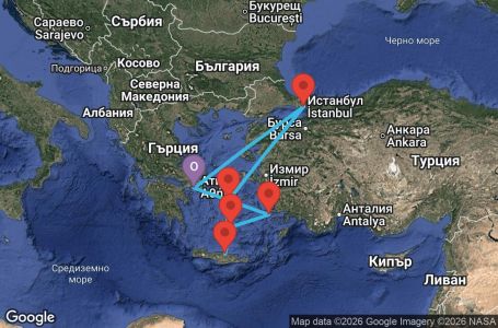 Маршрут на круиз Greece, Turkey - ATH07A2A