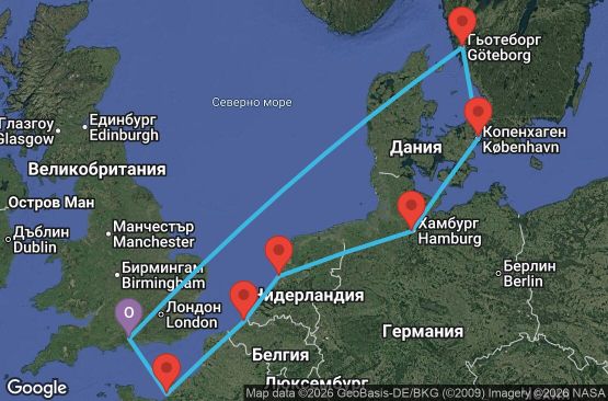 Маршрут на круиз 10 дни Балтийски държави - STEU10CNNSOUSOU