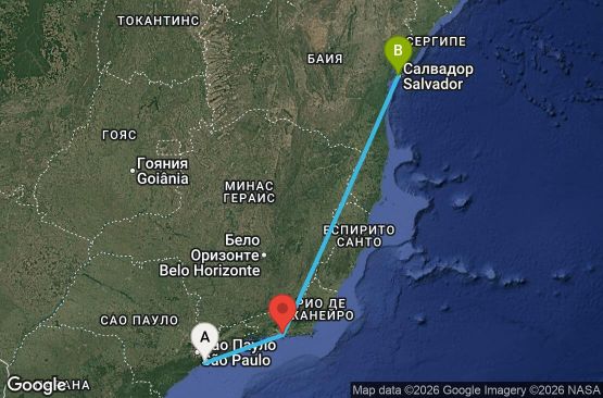 Маршрут на круиз 3 дни Бразилия - UY8J